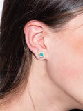 Halcyon Aurora Borealis Stud Earrings in Bright Gold