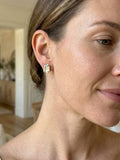 Octavia Crystal Stud Earrings in Bright Gold