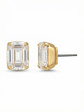 Octavia Crystal Stud Earrings in Bright Gold