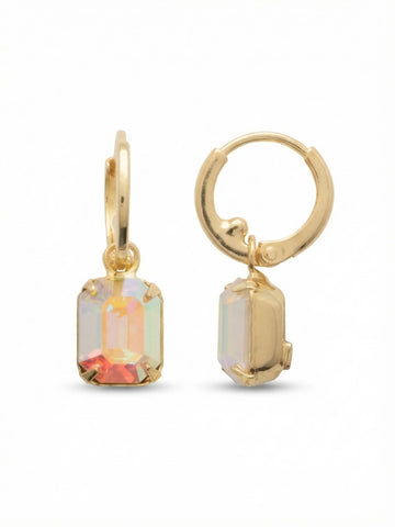 Octavia Aurora Borealis Huggie Earrings in Bright Gold