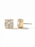 Izzy Crystal Stud Earrings in Bright Gold