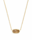 Elisa Gold Pendant Necklace in Citrine