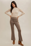 JAQUARD KNIT FLARE PANTS