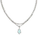 Adriana Scallop Frame Silver Multi Strand Necklace