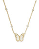 Cailey Butterfly Gold Short Pendant Necklace Ivory Mother-of-Pearl