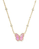 Cailey Butterfly Gold Short Pendant Necklace