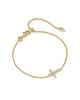 Cross Gold Crystal Delicate Chain Bracelet