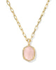 Daphne Gold Pave Frame Short Pendant Necklace