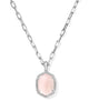 Daphne Silver Pave Frame Short Pendant Necklace