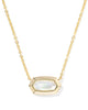 Elisa Bezel Gold Short Pendant Necklace