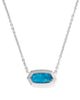 Elisa Bezel Silver Short Pendant Necklace