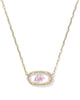 Elisa Pave Frame Short Pendant Necklace