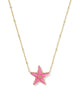 Parker Starfish Gold Short Pendant Necklace Pink MOP