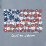 Women's Count your Blossoms USA Flag Short Sleeve Tee