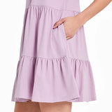 Women's Solid Tiered Tank Dress