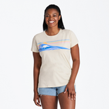 Women All Tee Shirts Women's Wavy Stripes Crusher-LITE Tee