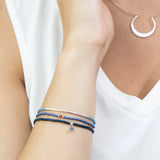 Tonal Chromacolor Miyuki Bracelet Trio - Cobalt/Silver