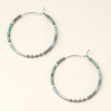 Chromacolor Miyuki Small Hoop - Turquoise Multi/Silver