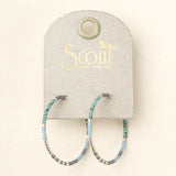 Chromacolor Miyuki Small Hoop - Turquoise Multi/Silver