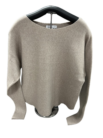 Lightweight Pullover Sweater in Heather Mocha