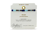 Skylar Paige - DREAM - Morse Code Tila Beaded Bracelet - Bonne Nuit Blue