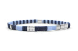 Skylar Paige - SOUL SISTERS - Morse Code Tila Beaded Bracelet - Blue My Mind