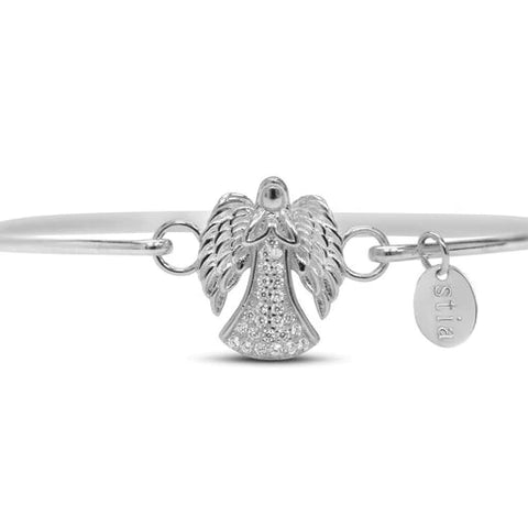 Pavé Icon Bracelet Guardian Angel-Silver
