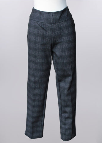 Pull on Pant Gray/Black Plaid