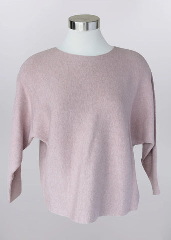Sweater with Back Zipper in Mauve