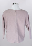 Sweater with Back Zipper in Mauve
