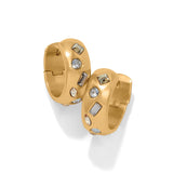 B Radiant Hoop Earrings in Gold