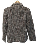 KNIT BLAZER WITH SLEEVE SHIRRING DETAIL