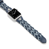 Rory Leather Watch Band- French Blue-Cloud Blue