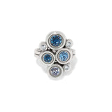 Constella Cluster Ring- Silver/Blue- Size 6