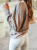 Western Embroidered V Neck Sweatshirt in