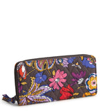 Continental Wallet- Colorful Bouquet in Cotton Gabardine