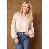 Maggie Flowy Chiffon V-Neck Top