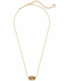 Elisa Gold Pendant Necklace in Citrine