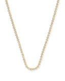 Emery Gold Tennis Necklace in White Crystal