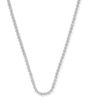 Emery Silver Tennis Necklace in White Crystal