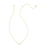 Emilie Gold Short Pendant Necklace in Iridescent Drusy