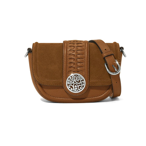 Emmie Suede Flap Bag in Luggage