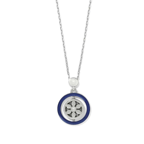 Flora Petite Necklace Silver/Blue