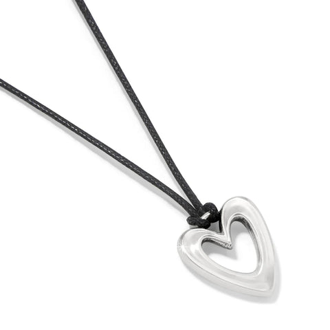 Cascade Open Heart Petite Cord Necklace