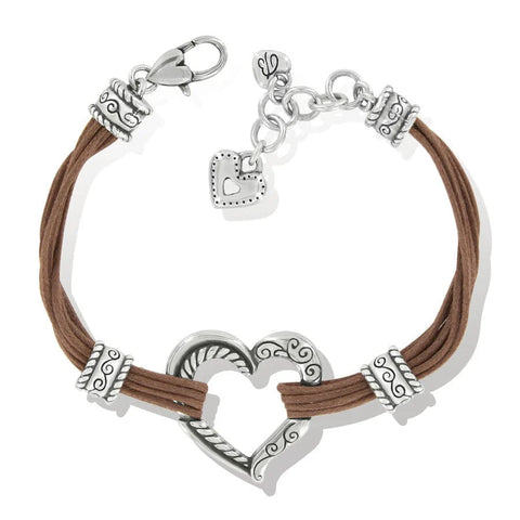 Heritage Heart Bracelet in Brown