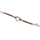 Heritage Heart Bracelet in Brown