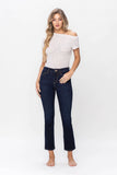 HIGH RISE ANKLE SLIM STRAIGHT JEANS