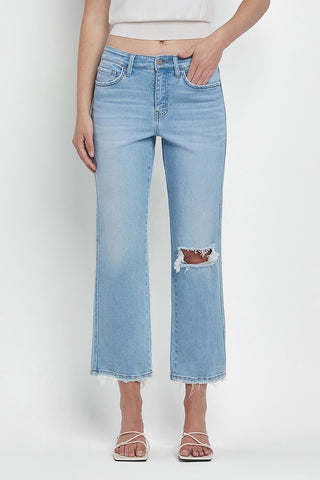 HIGH RISE REGULAR STRAIGHT JEANS