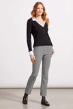 HOUNDSTOOTH JACQUARD PULL-ON PANT