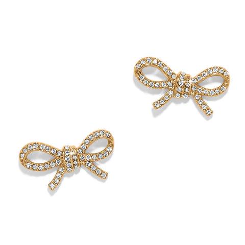 Illumina Bow Post Earrings in Gold